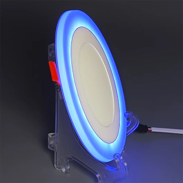 Двухцветные потолочные светильники 3 Вт 6 12 18 24 RGB встраиваемые светодиодные панели