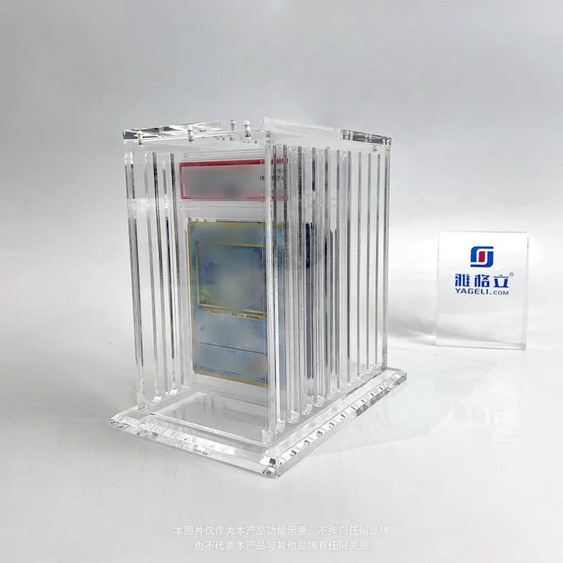 Yageli Custom SIze Acrylic 20 Slot Graded Cards Storage Box Pokemoned Cards Protectors