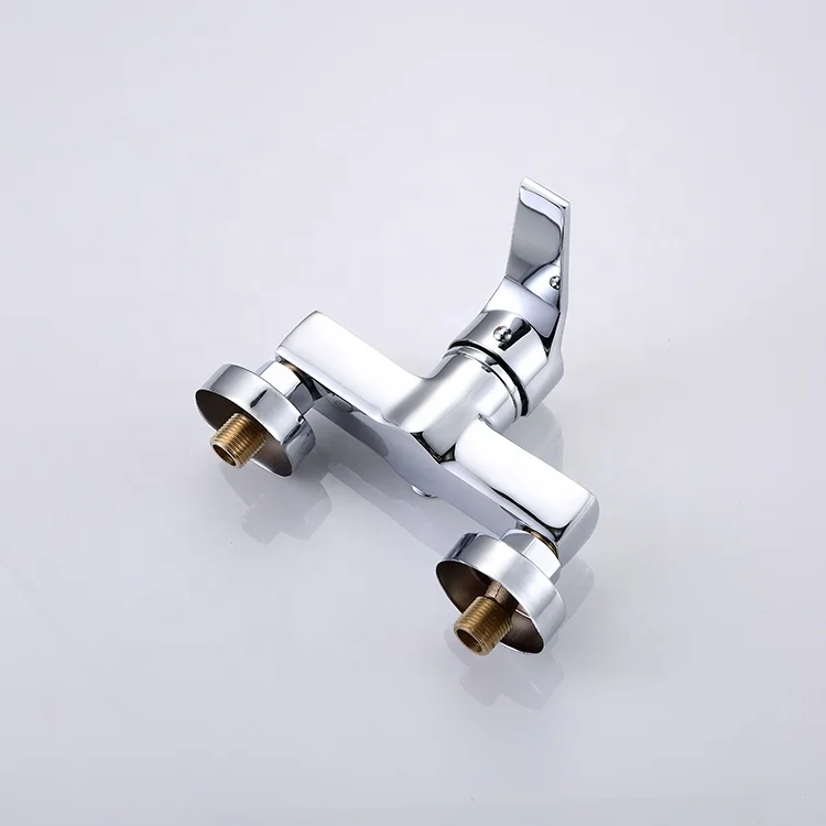 China faucet supplier luxury bathroom shower mixer set wall mounted brass bath shower faucet for cold and hot water