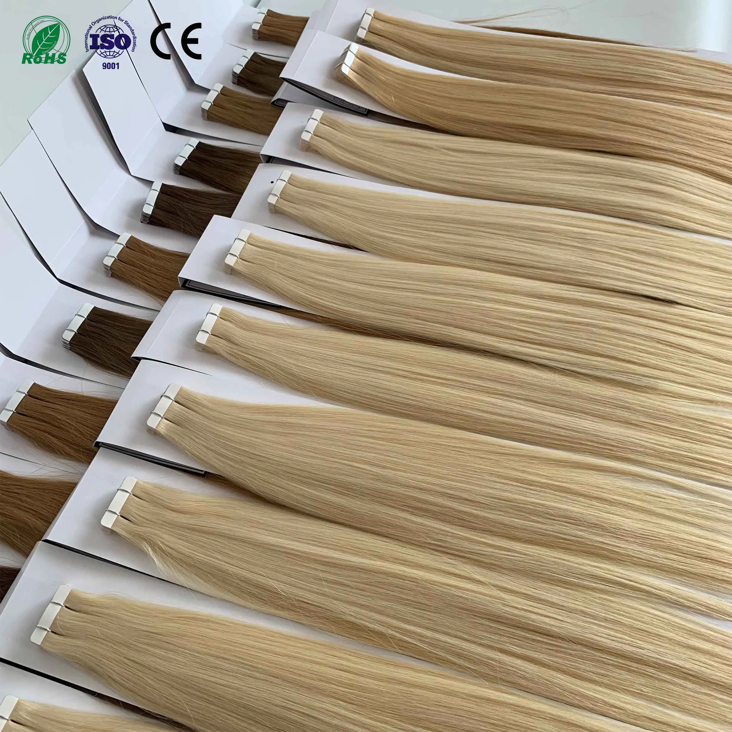 Fasimei Remy Hair Tape Hair Extension Raw Cuticle Aligned Products Factories Straight Design Tape In Human Hair Extensions