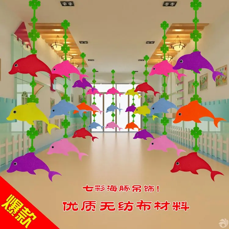 Jtnohx preschool kindergarten educational course classroom wall decoration school corridor hanging decoration