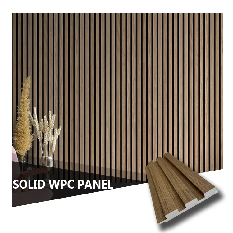 New Design Flexible Solid Wooden Slat Grille Wall Panel Curved WPC Wall Panel