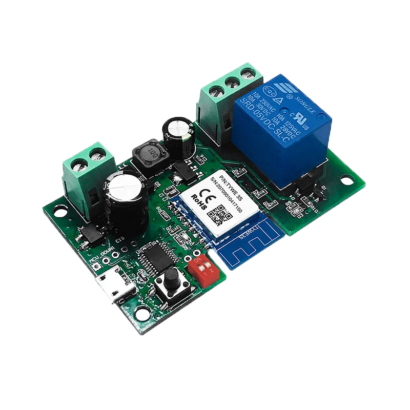 Tuya WiFi Wireless Relay Module Garage Single-way Inching Timer Switch Smart APP Remote Control Voice for Google Home