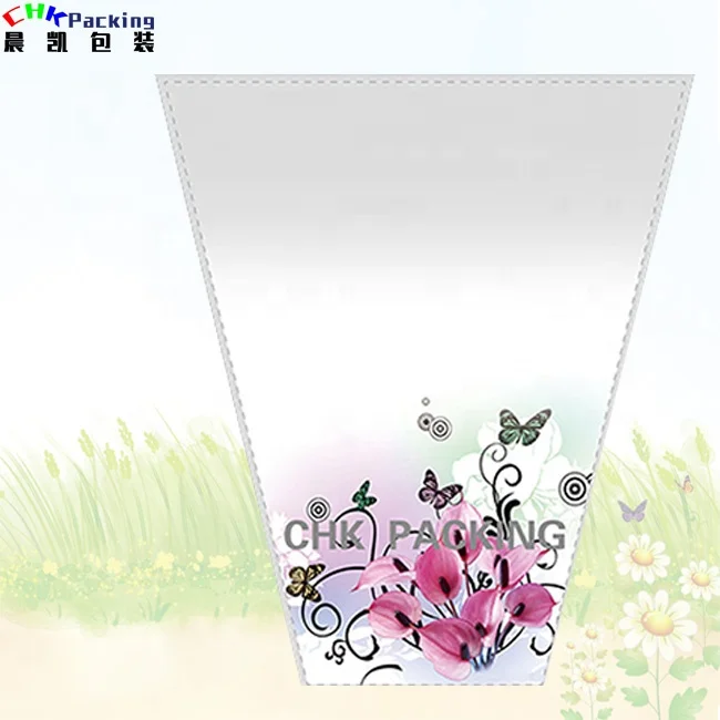 CHK packing plain plants flower print pots wrapping plastic packaging sleeves with the microhole