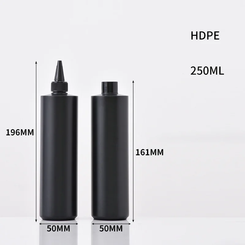 Оптовая продажа 30 мл-750 мл HDPE черный светостойкий AB Клей УФ лак для ногтей пластиковая бутылка пигментной упаковки