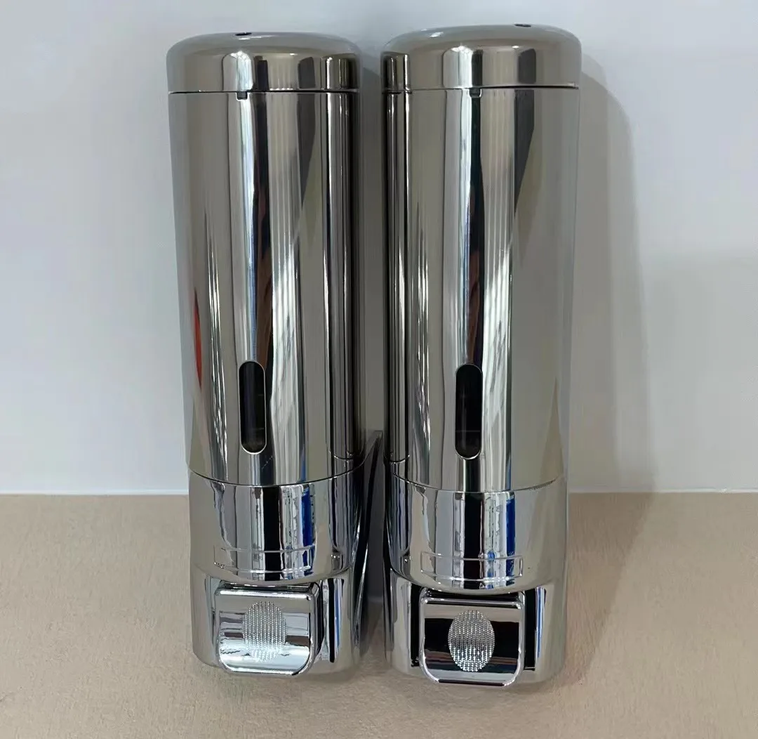 Factory Price 300ml Wall Mount Stainless Cover ABS Bottle Manual Liquid Soap Dispenser