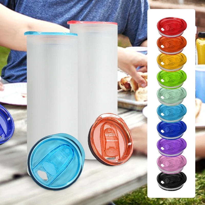USA China warehouse stocked leakproof color Replacement lids colorful tumbler lids for 20oz sublimation blanks tumbler