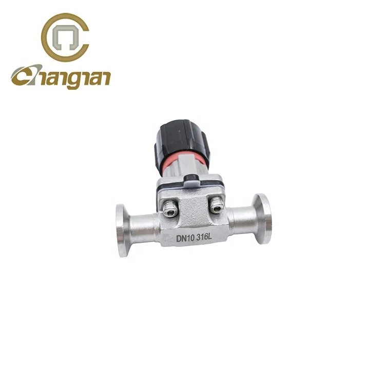 
DN10 SS316L manual small PTFE EPDM clamp mini diaphragm valve 