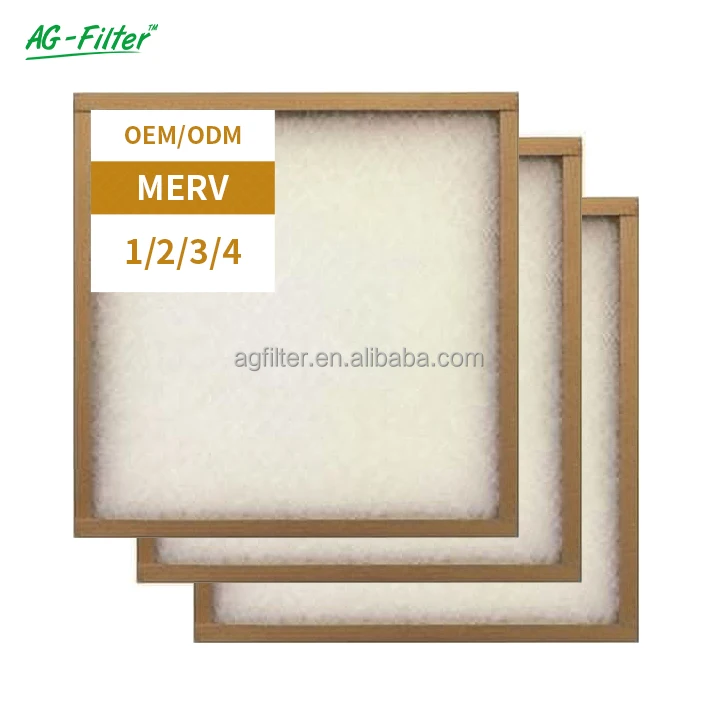 Фабрика AGF MERV OEM/ODM 2 3 4 ac печь воздушный фильтр Стекловолоконная панели воздушного фильтра