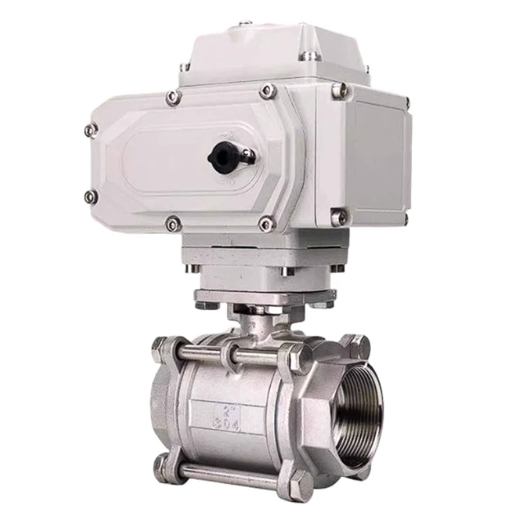 CQATMT Electric Ball Valves 50Mm High Pressure Ball Valve Electric Npt Threaded Ball Valve 3 Pieces