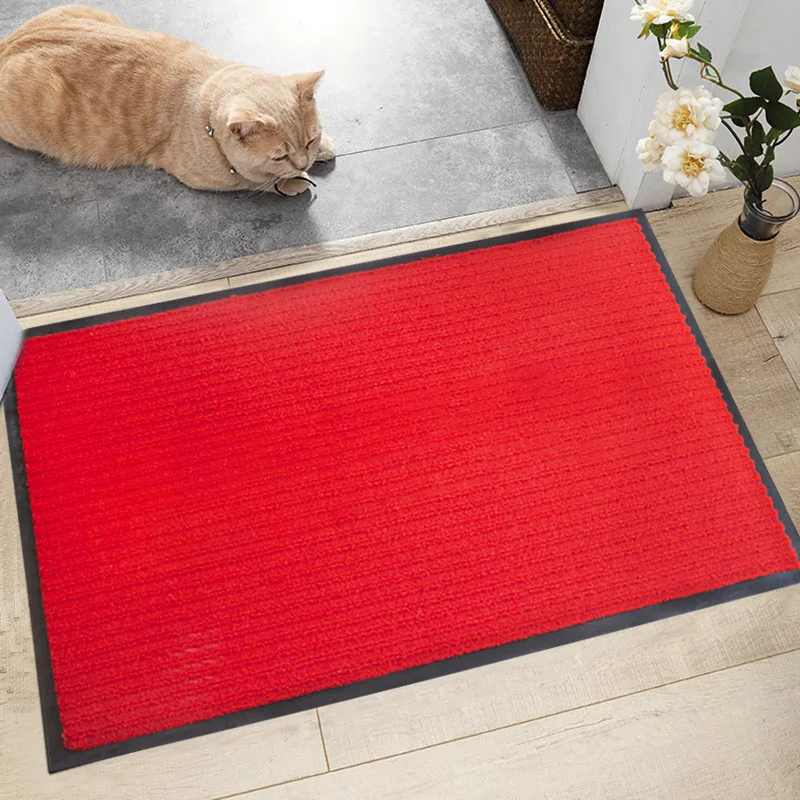 Personalized Custom Logo Entry External Floor Mat Thick PVC Backing Entrance Door Mat For Home