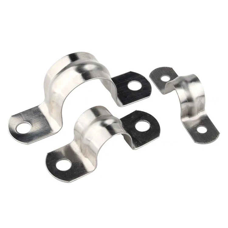 U Type Clamp Pipe Clip With Two Hole U Shaped Saddle Clamp Double Hole Saddle Clamp