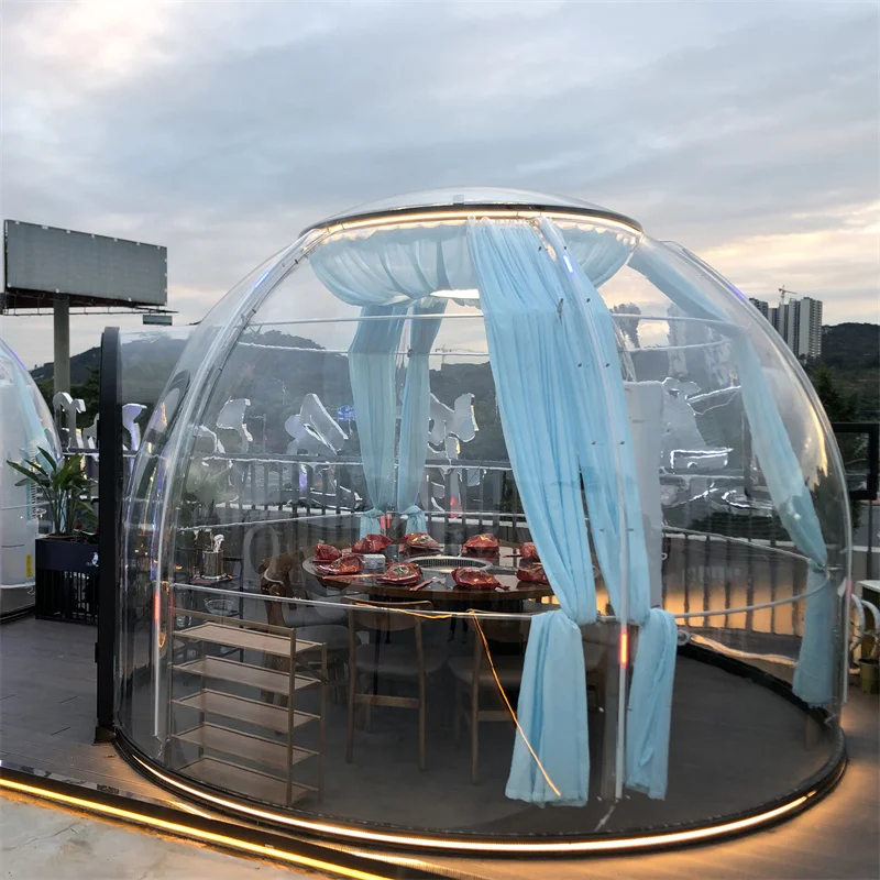 Full House Clear Skylight Round Lamping Dome Igloo Tent Polycarbonate Dome House Room
