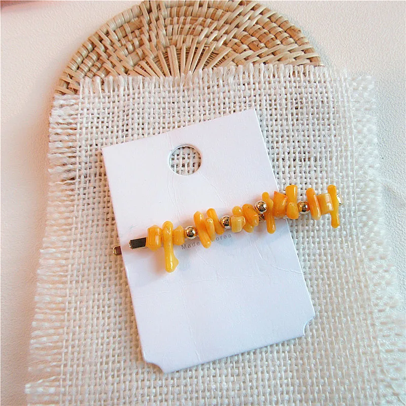 CLARMER  New Women Fashion Stone Hair Clip Hair Accessories Colorful Elegant Hair Clips