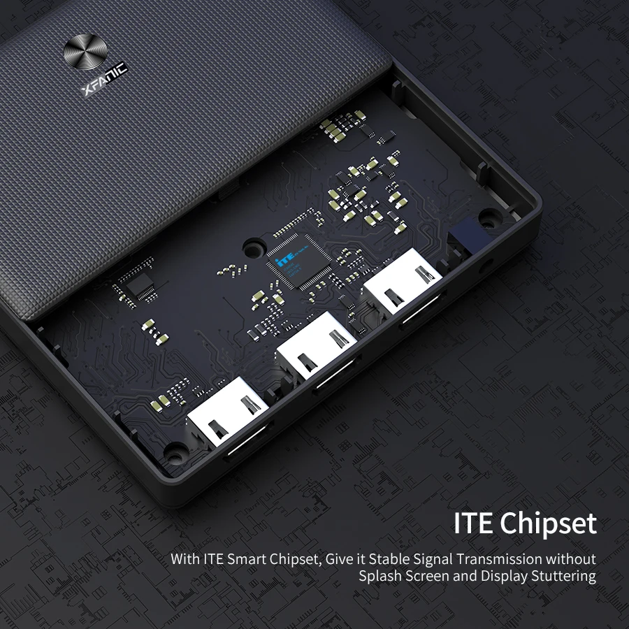 Xfanic ABS+PC hdmi splitter 1 in 2 out 4k 60hz video splitter hdmi 2.0 hdmi splitter