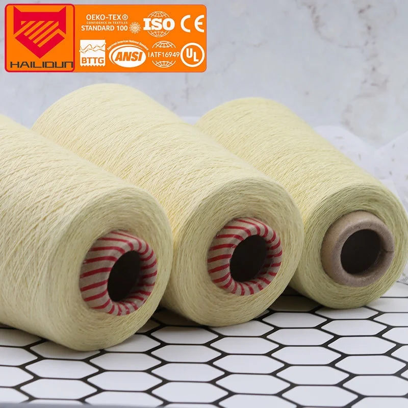 Factory Directly Sell High-Performance Kevlar Core-Spun Yarn In White With Superior Abrasion Resistance