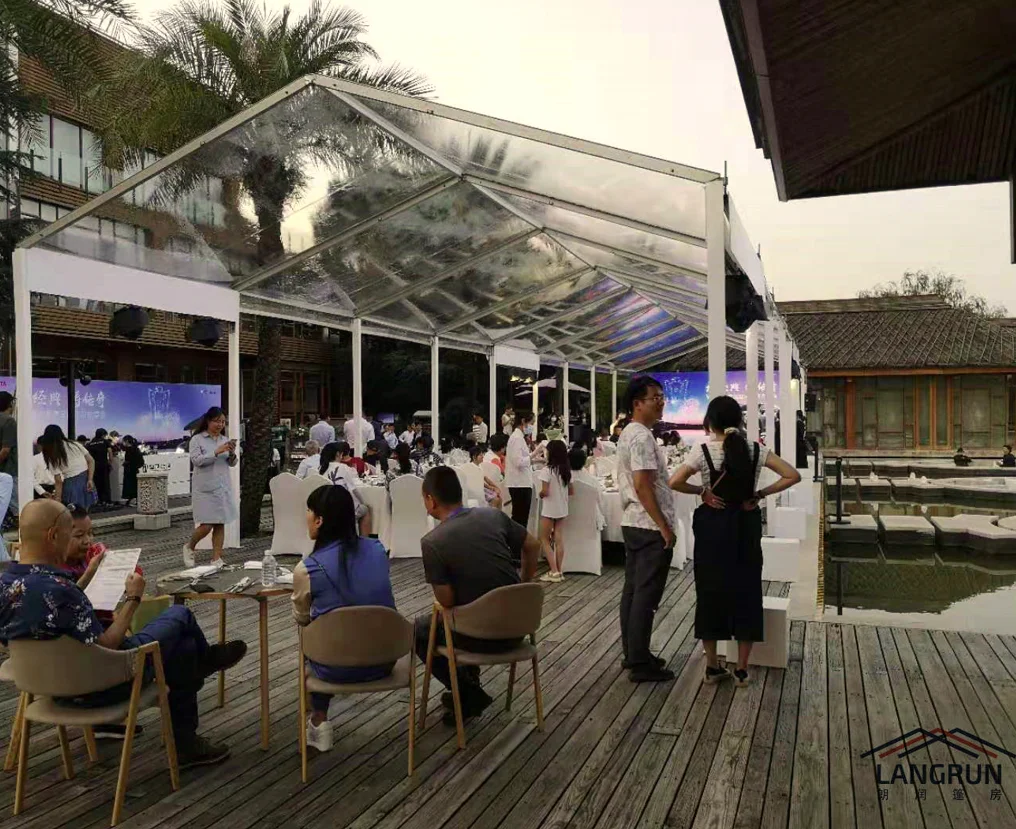 Transparent Luxury Wedding Marquee Clear Roof  Outdoor Event Tente For Sale