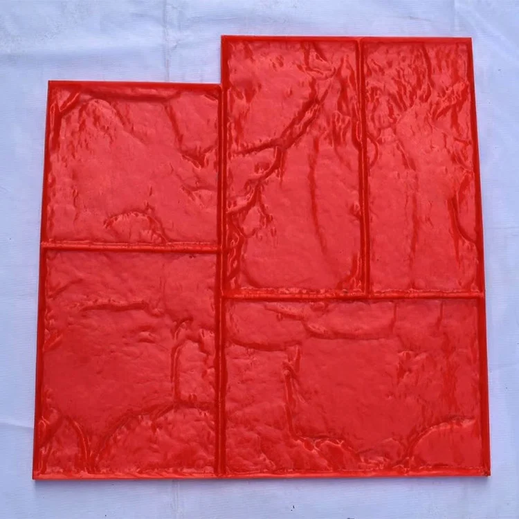 seamless rock pattern slat decorative concrete stamp mats mould