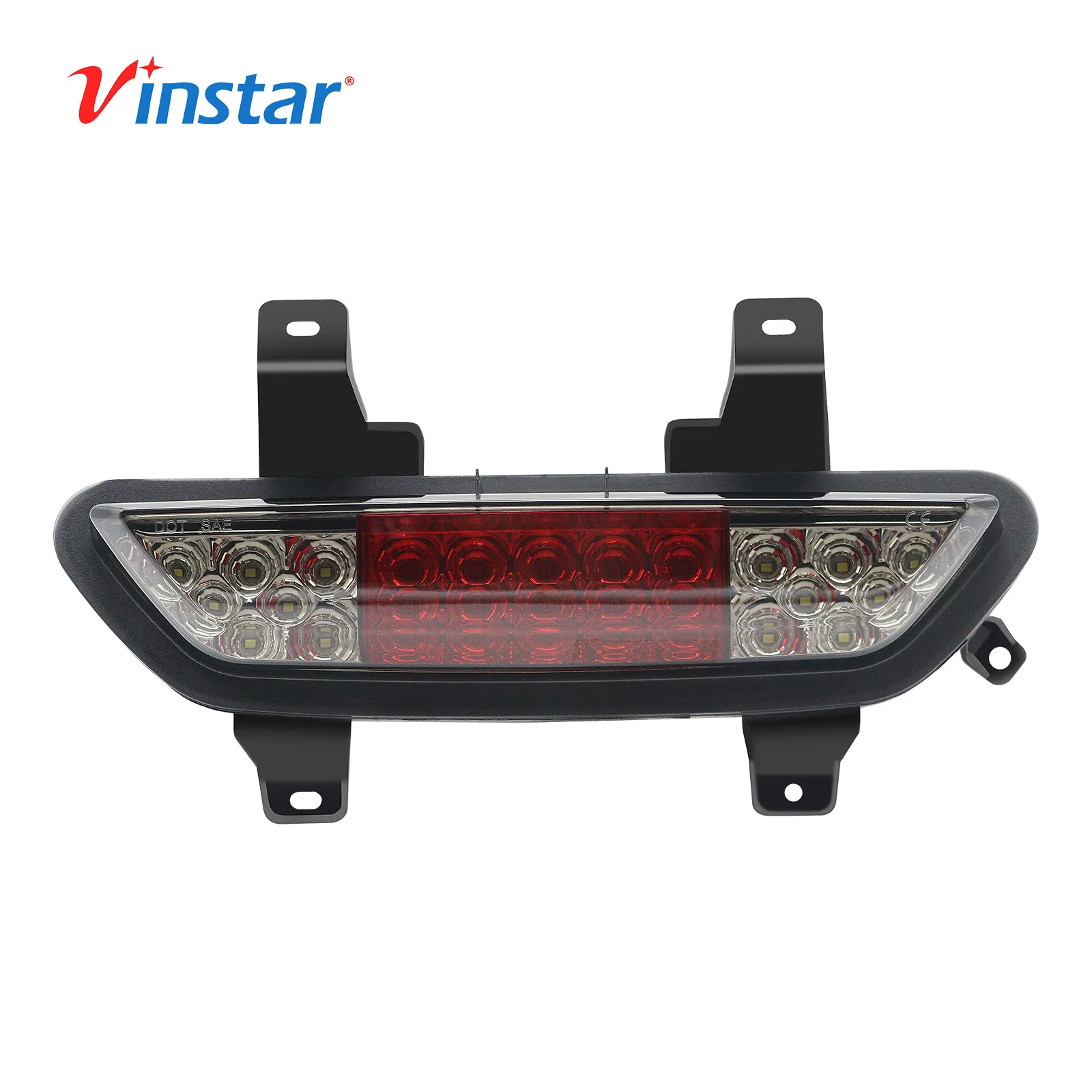 Smoked Led High Power HyperFlash high mounted Brake Light back up light and fog light for Ford for Mustang 2015-2017
