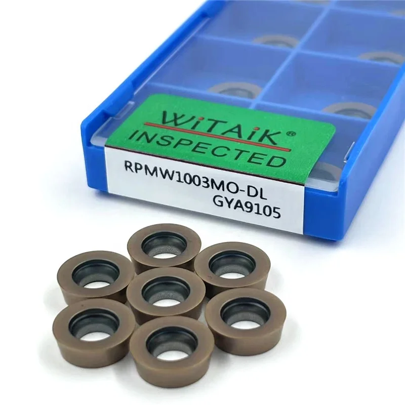 WITAIK tungsten carbide insert round milling insert RPMW1003MO-DL   milling face milling cutter RPKW RPMW