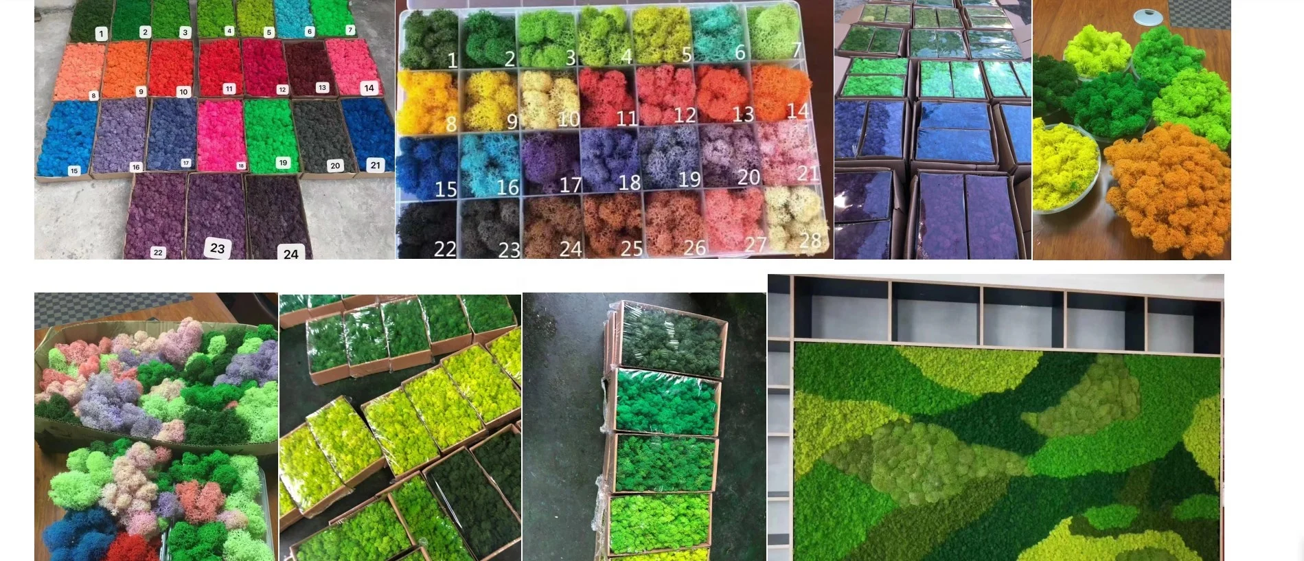 Green Moss Decorative Preserved Artificial Wall Custom-made
