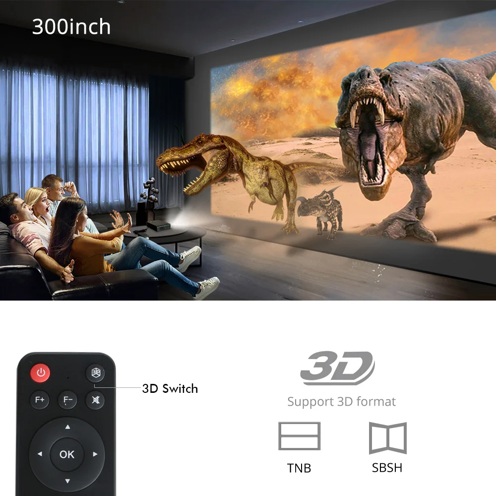 Оптовая продажа с завода портативный 3D-проектор BYINTEK R15 Wi-Fi 4K мини-проектор на Android для домашнего кинотеатра проектор семейной