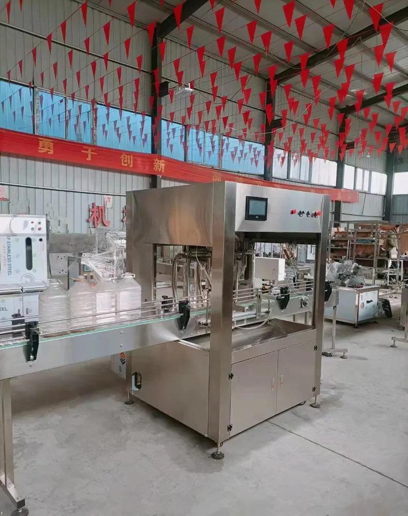 Automatic 8 filling nozzles cooking oil edible oil filling packing machine line