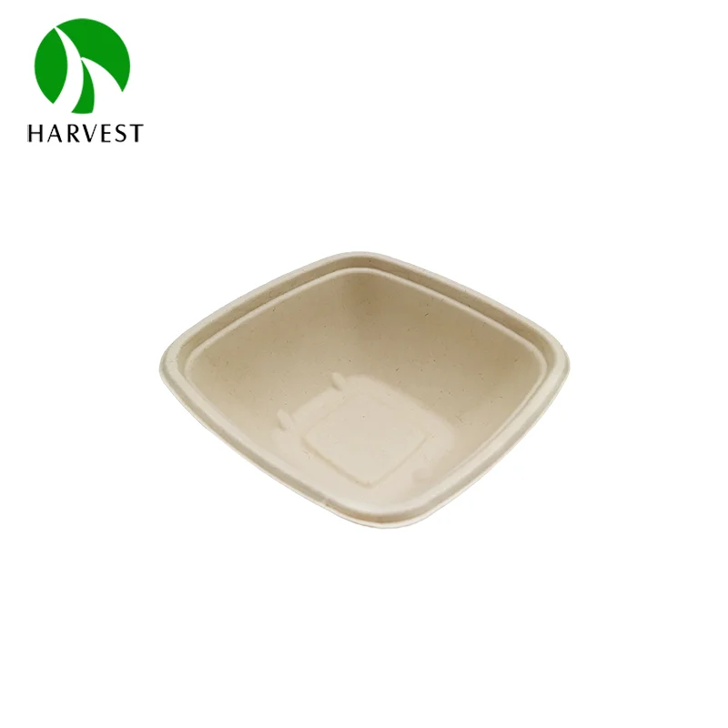 350ml 500ml sugarcane bagasse pulp wholesale take out square food container