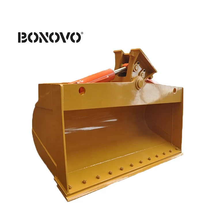 
1-45T Excavator Hydraulic Tilt Ditch Cleaning Bucket 2000mm Width 180 degree tilt bucket 