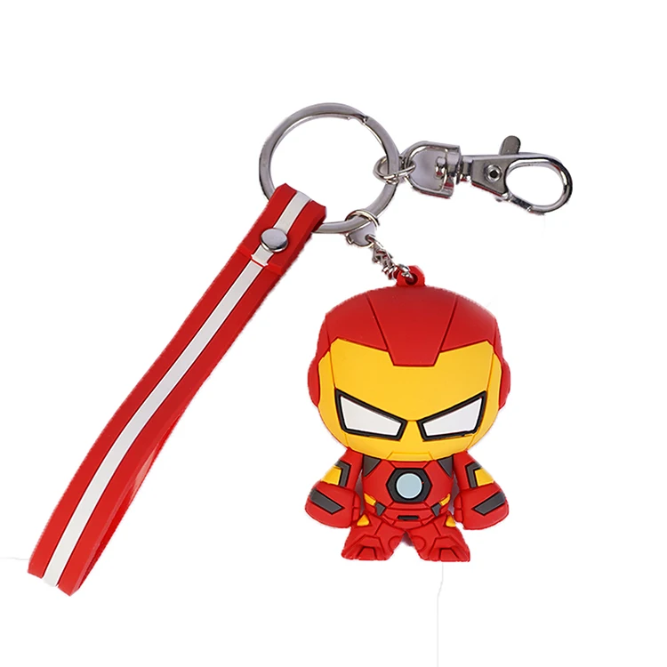 
New Arrival Marvel Hero 5.5cm Iron man Keychain Gift key chain ring Craft 
