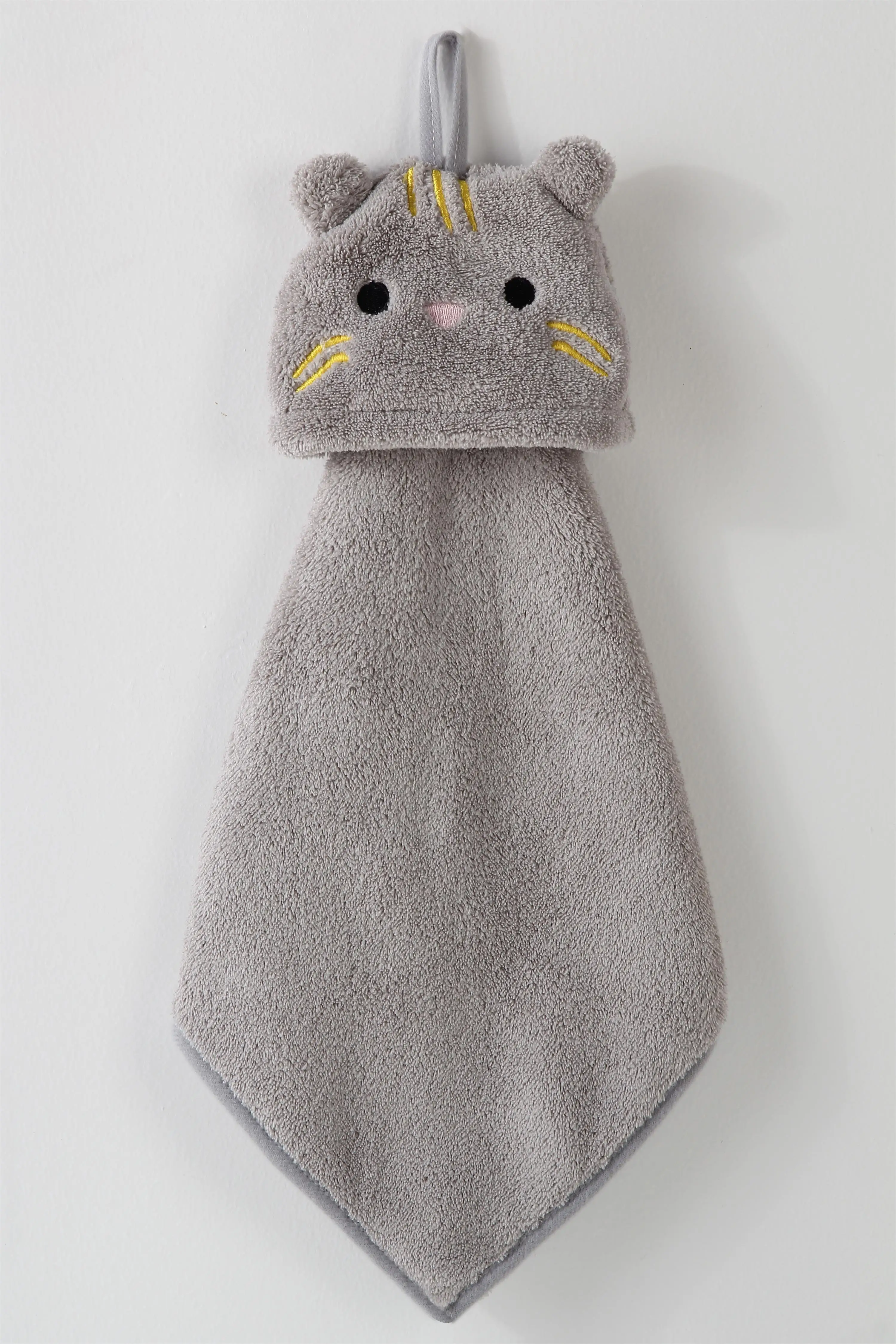 Полотенце для рук с мультяшной вышивкой животных, быстро сохнет, мягкая ткань для очистки, впитывающее кухонное полотенце для рук