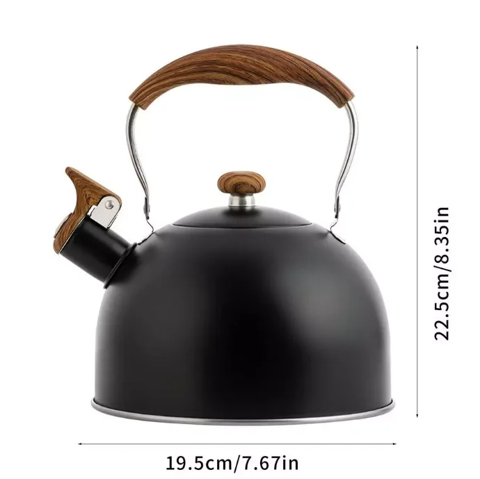 Новый чайник из нержавеющей стали для приготовления чая со свистком 2 5 л кипячения совместимый с водой газовые плиты