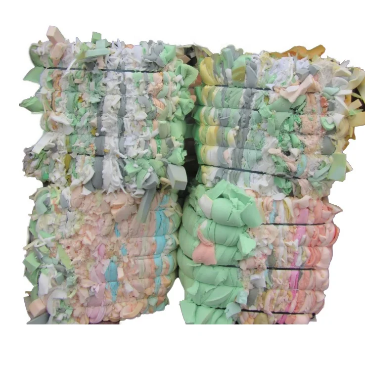 Wholesale Clean And Dry Recycled Plastic PU Foam Scraps Plastic foam Scraps pu foam scrap in bales