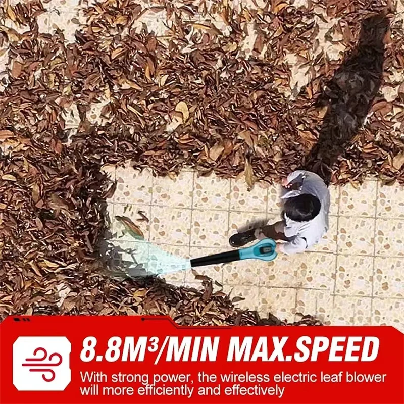 4500W Electric Blower 46000rpm Cordless Efficient Leaf Dust Cleaner 6 Gears Powerful Snow Blower