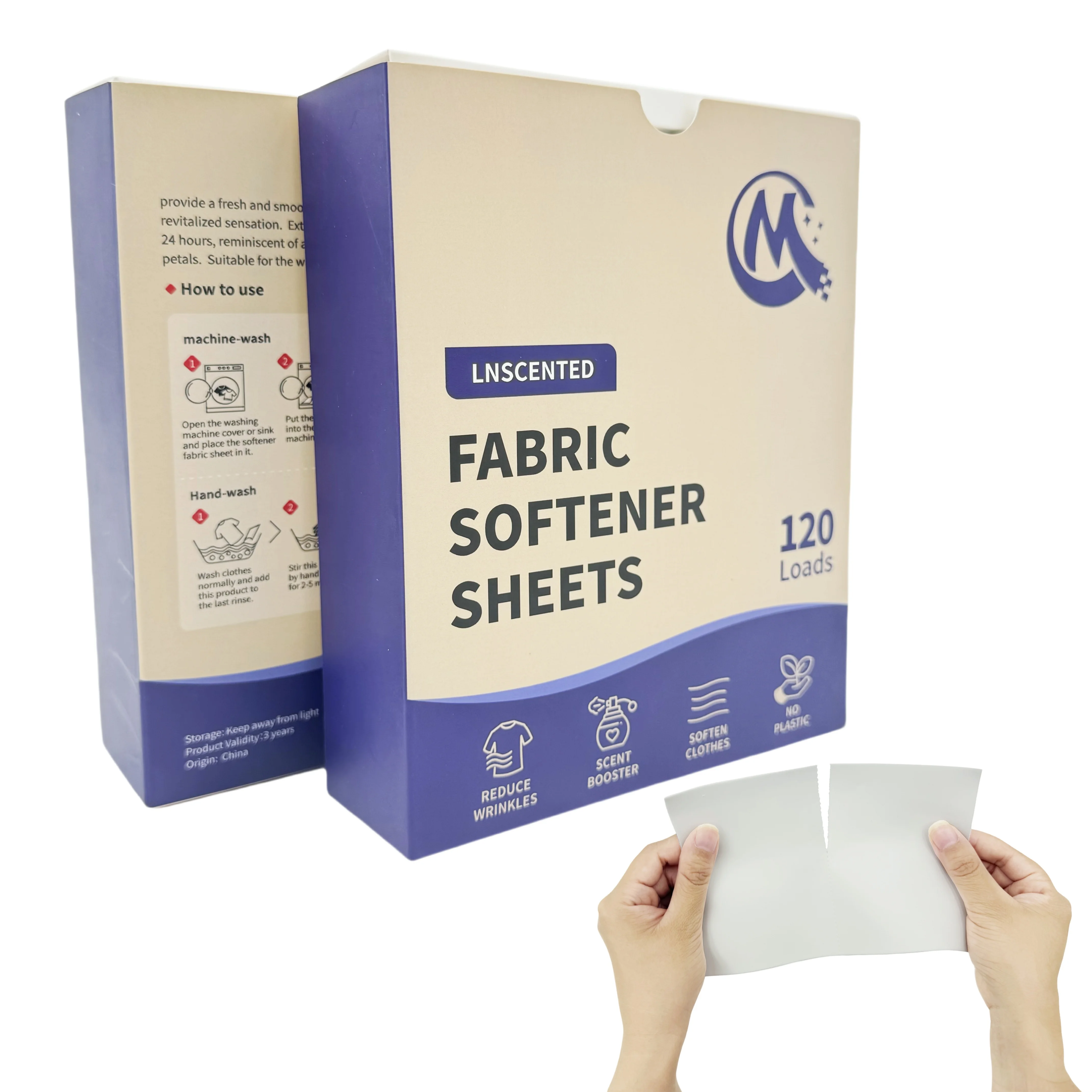 40 Pieces Fabric Softener Dryer Sheet Nonwoven Detergent Sheet New Type Private Label Laundry Dryer Sheets
