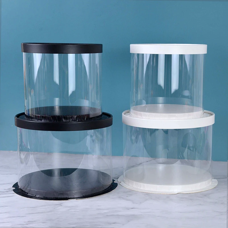 white flower lunch cheese transparent cake and flowers packaging box 14 inch supplier bakery