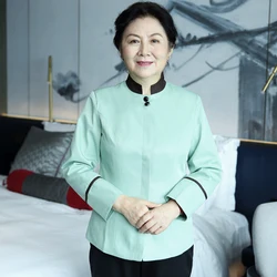 Hotel cleaning overalls female long-sleeved  clothing property aunt cleaning staff clothing PA cleaner clothes