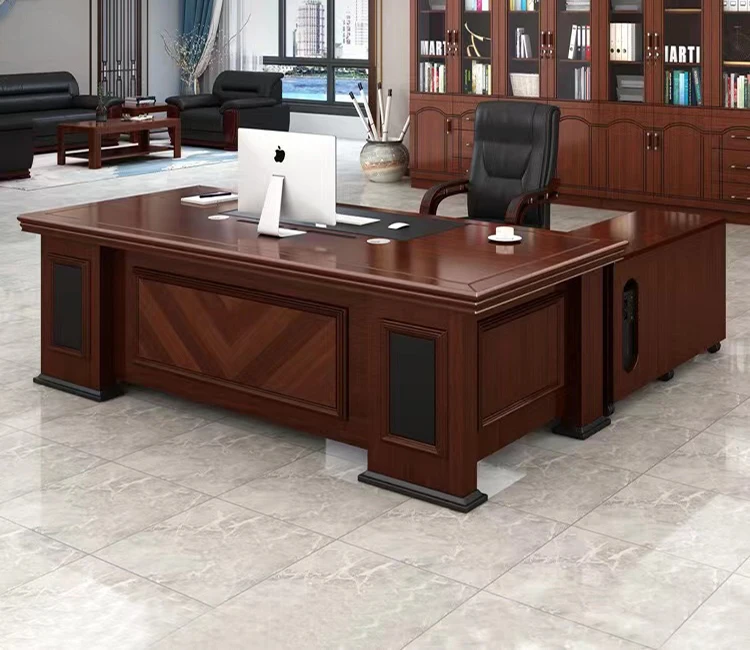 Luxury Office Furniture Set L Shape Office Classic Desk Furniture Executive Desk