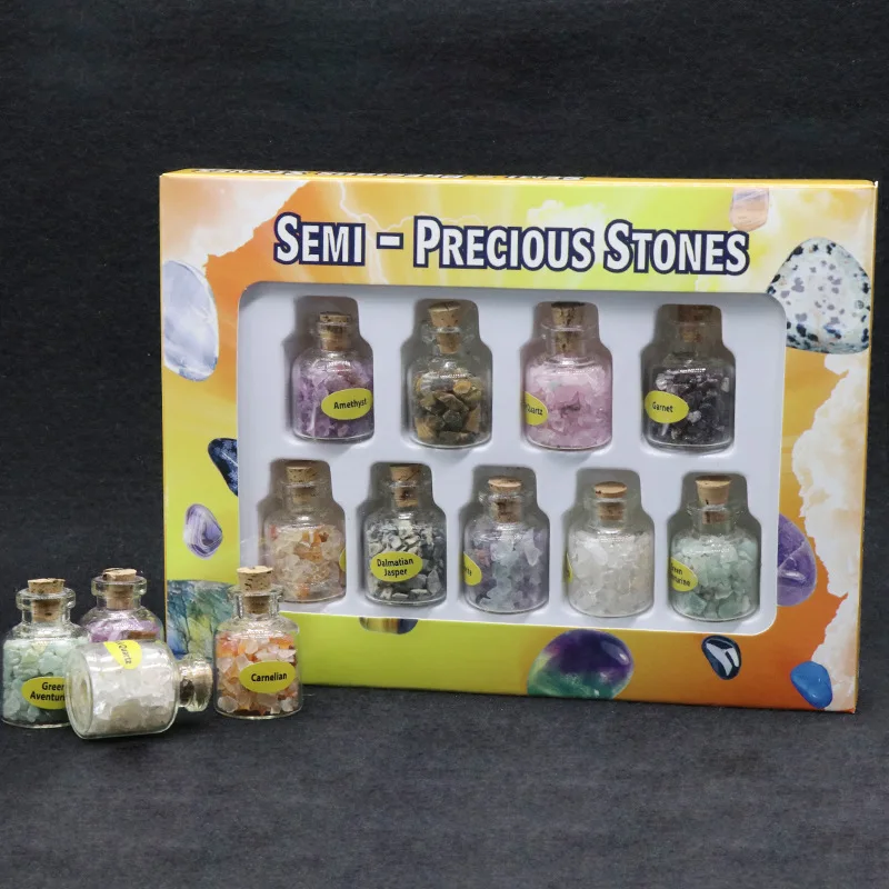 
Wholesale Crystal Gravel Gift Set Natural Crystals Healing Stones with Gift Box 