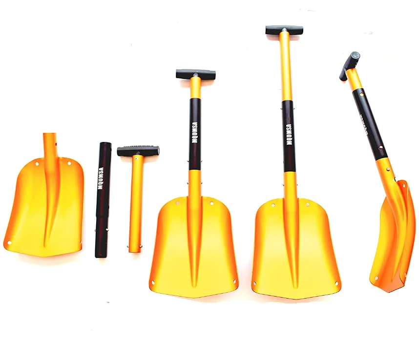 Aluminum Collapsible Snow Removal Shovel for Car Portable Emergency Folding Snow Shovel for Driveway Snowmobiles Camping