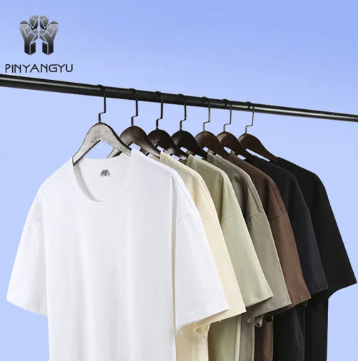 Plus Size Mens Drop Shoulder Thick Custom vintage T-Shirt Oem Blank Heavy Weight Cotton T Shirt high street Oversized tshirt