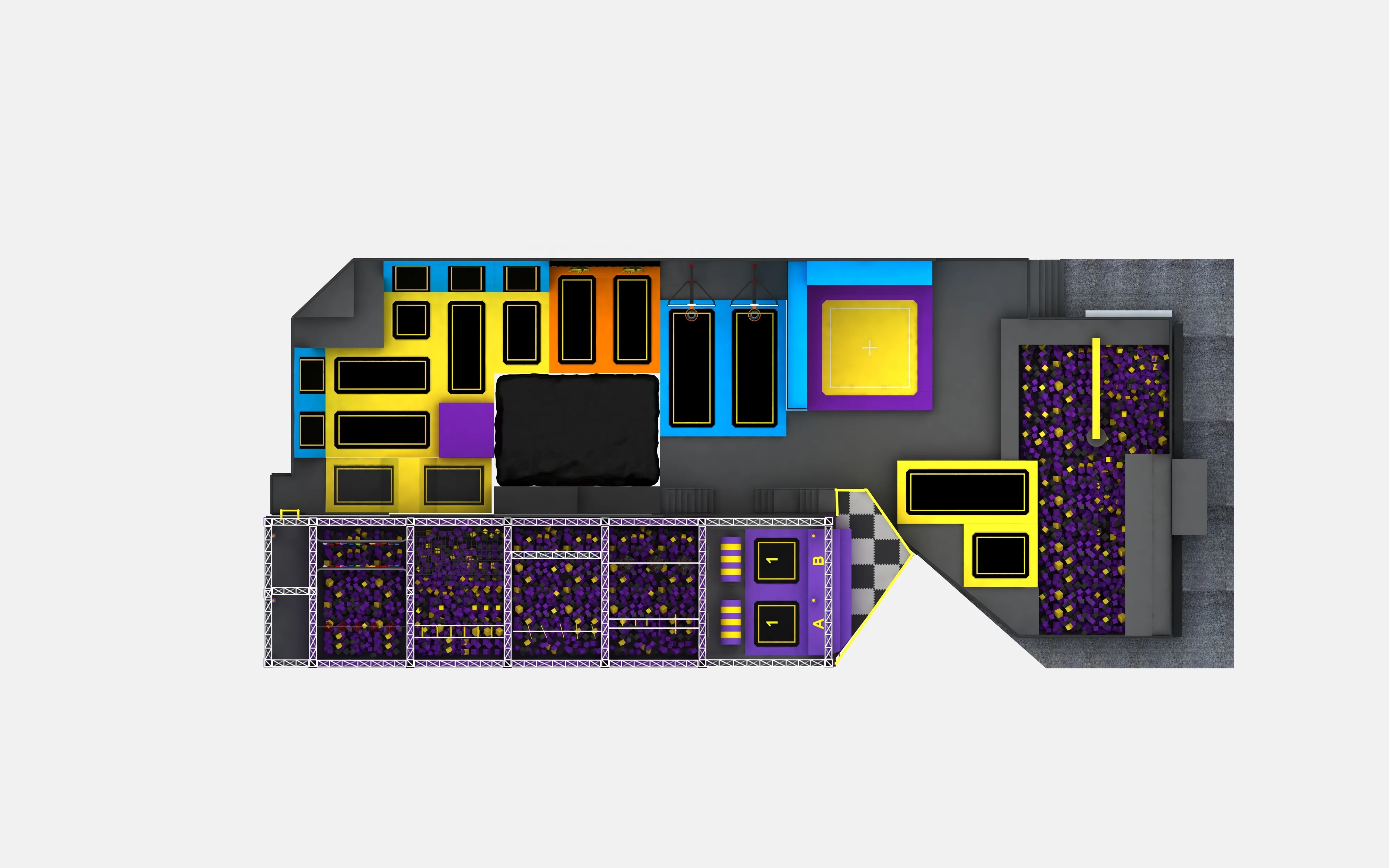 2024 Newest Customizable Large Trampoline Park