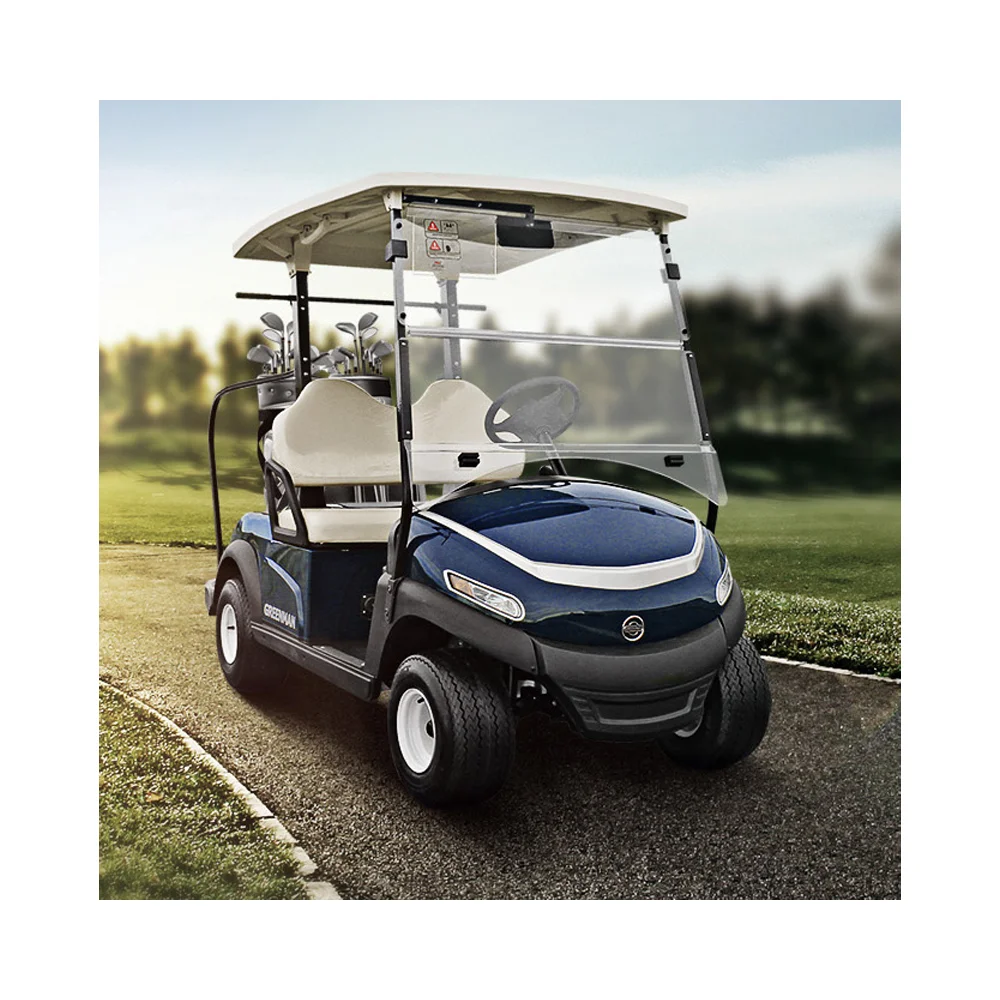 Lifetime warranty Frame free solar system 2 seat motorized golf carts with lithium battery CE certification