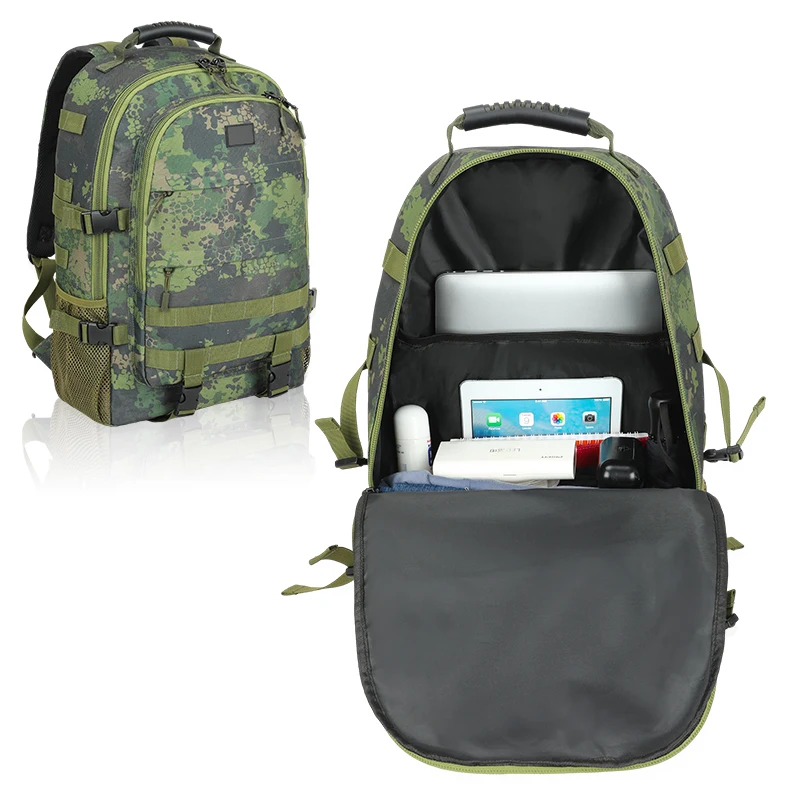 Rucksack Gear Assault Pack Daypack 3 Day Bug Out Bag with Bottle Holder Camo Tactical Hunting Molle Travel Backpack
