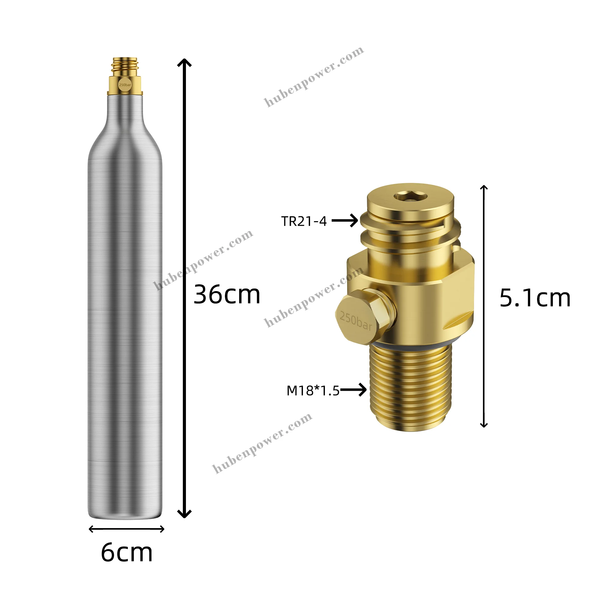 Штырьковый цилиндр для подачи соды CO2 входной клапан M18 * 1 5 TR21-4 производства газированной воды создателя