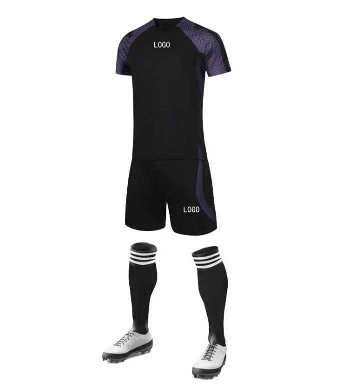 Custom Printed Quick-Drying Adult Soccer Sportswear Suit Competition Team Uniform Thermal Transfer Shirt Football Ball Set