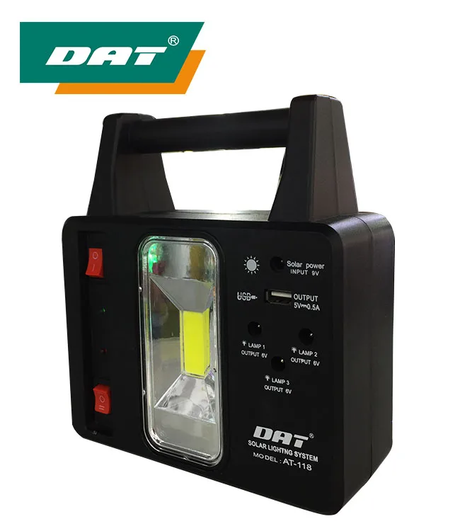 
AT-118 DAT Mini solar Home Lighting system kits Rechargeable led emergency light DC solar lighting kits 