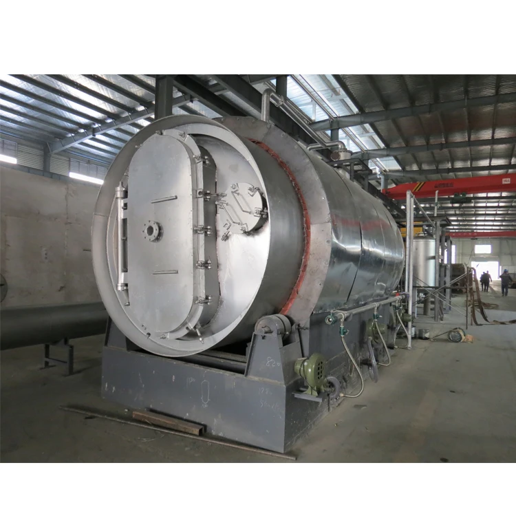 High efficiency batch type waste tyre/plastic pyrolysis plant to produce oil/carbon black/steel wire