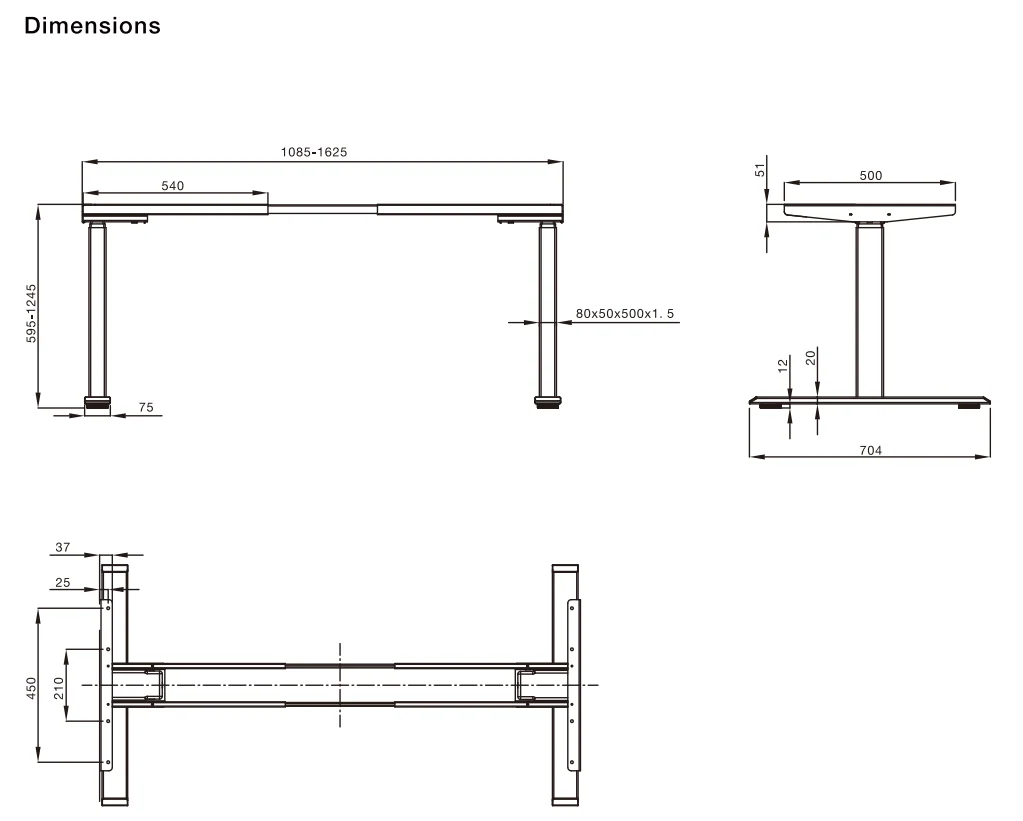 JIECANG Ergonomic Standup Height Adjustable Electric Standing Computer Lifting Office Table with Dual Motor