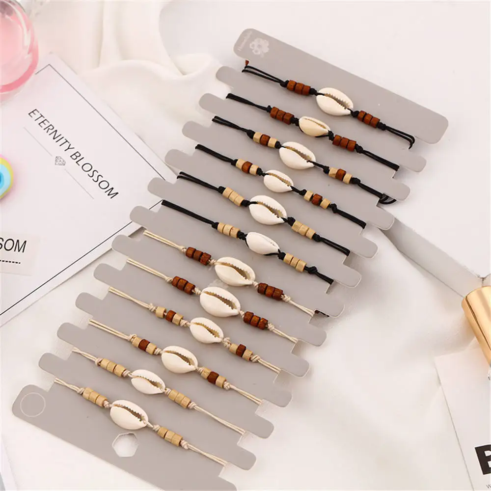 2024 Hot Sell Girl Bracelet Jewelry Sets Sea Shell Beads Elastic Bangle Crystal Beach Gifts Jewelry